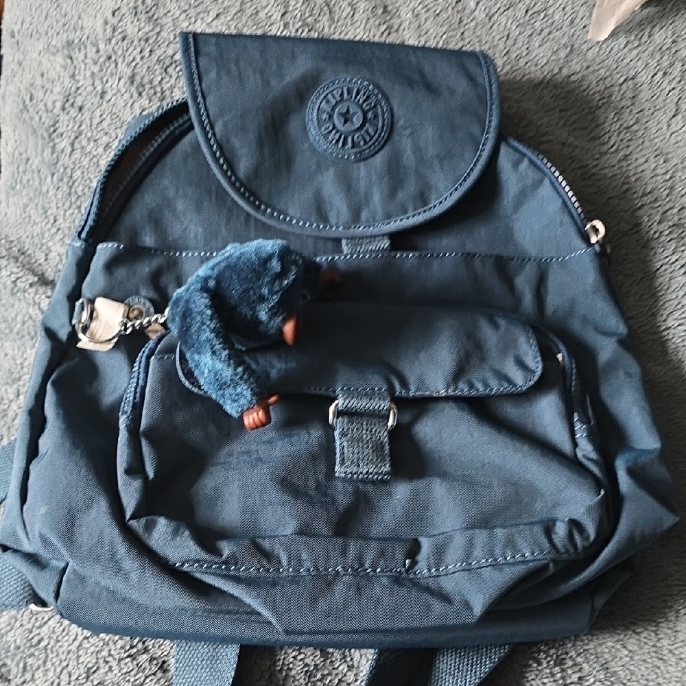 Kipling Blue Backpack with Tag